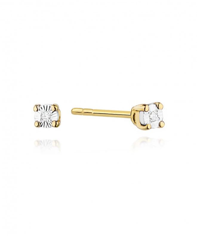 Bonore - Gold 585 - Diamond 0,01 ct earrings 128651