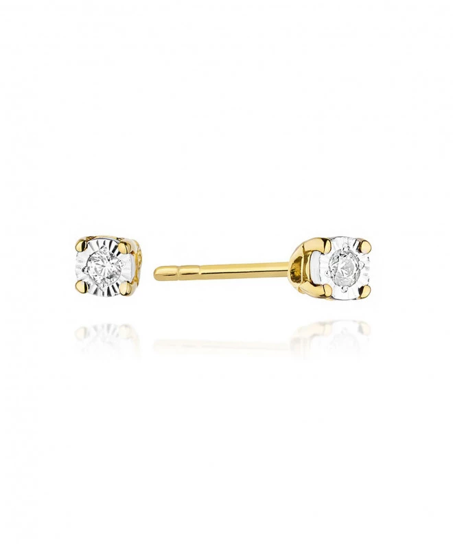 Bonore - Gold 585 - Diamond 0,03 ct earrings 128652