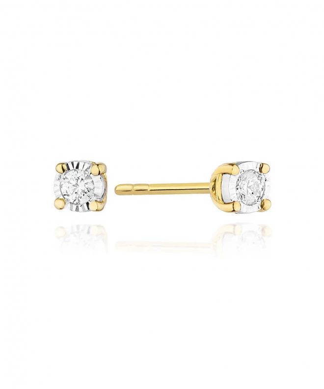 Bonore - Gold 585 - Diamond 0,08 ct earrings 128653