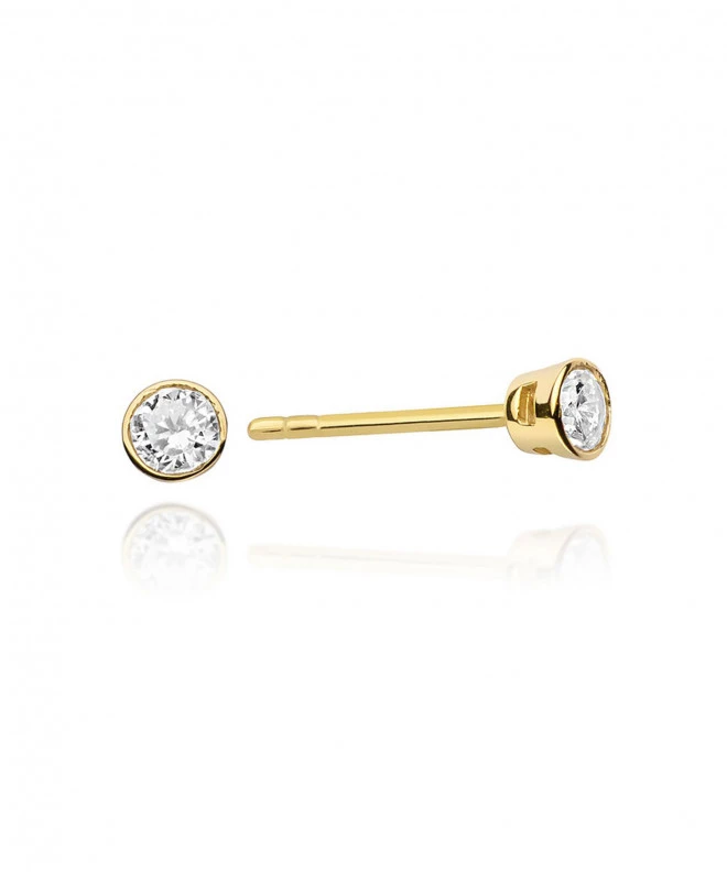 Bonore - Gold 585 - Diamond 0,1 ct earrings 128662