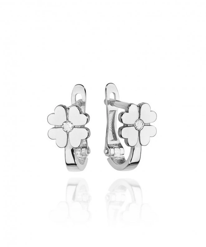 Bonore - White Gold 585 - Diamond 0,03 ct earrings 128768