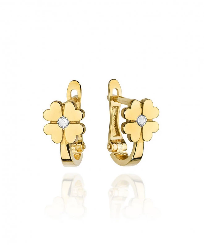 Bonore - Gold 585 - Diamond 0,03 ct earrings 128654