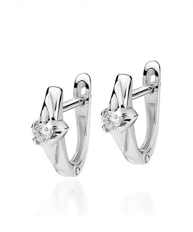 Bonore - White Gold 585 - Diamond 0,08 ct earrings 128780