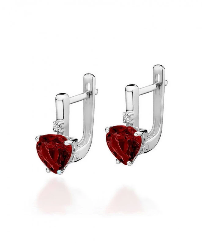 Bonore - White Gold 585 - Ruby 1,7 ct earrings 128818