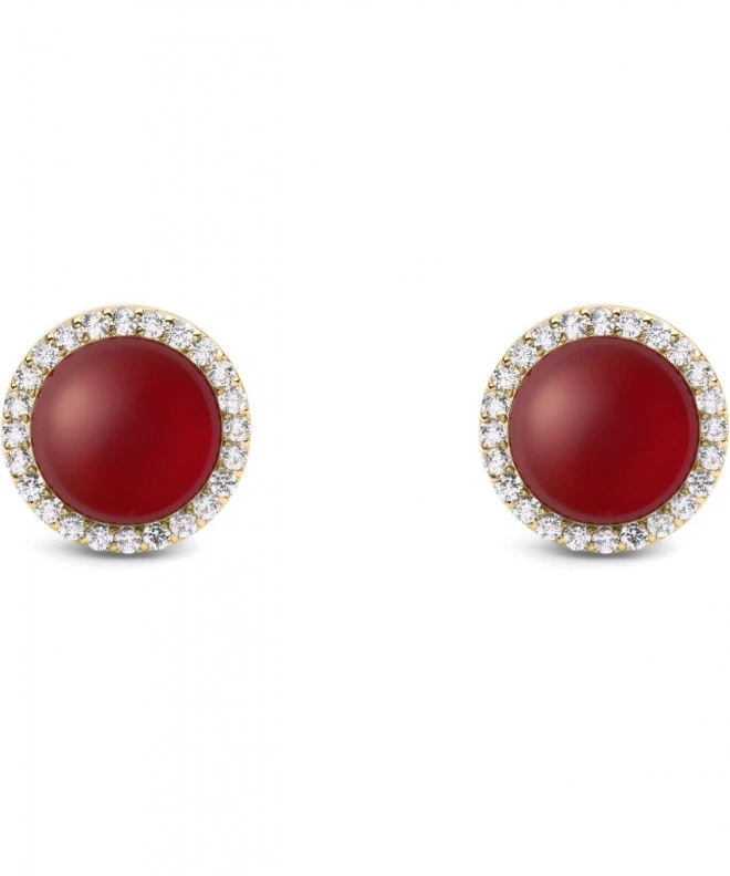 Daniel Wellington Audrey Red Agathe Gold earrings DW00401404
