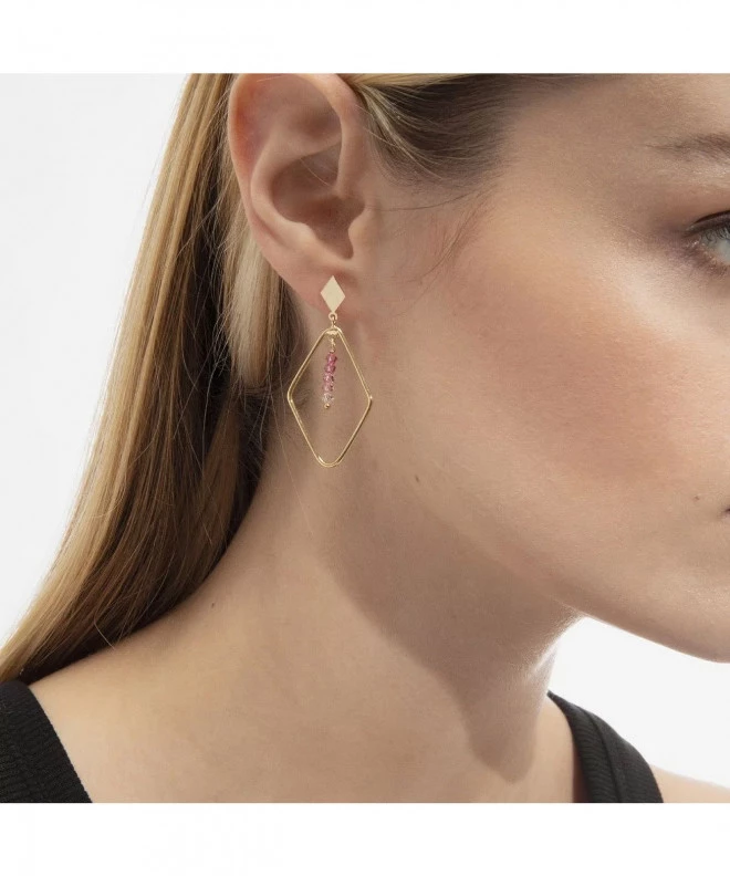 Victoria Cruz Anya Silver 925 + Gold 18K earrings A4499-21DT