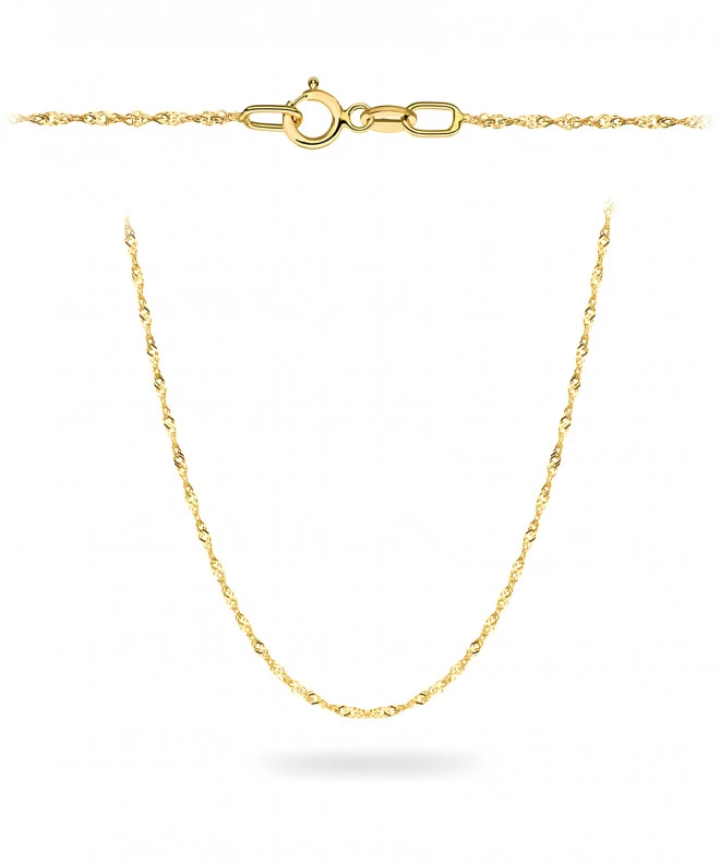 Bonore Length 45 cm, Width 1 mm - Gold 585, Type Singapore chain 147615