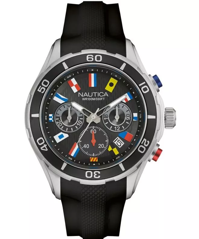 Nautica Ncc 03 Nad12535G Orologio Uomo - Movimento Quarzo, Quadrante Blu, Cinturino In Silicone, 10 Bar