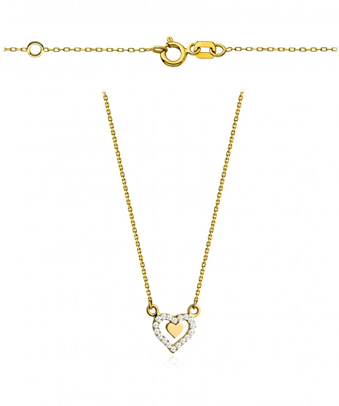 Bonore - Gold 585 - Cubic Zirconia necklace 140837