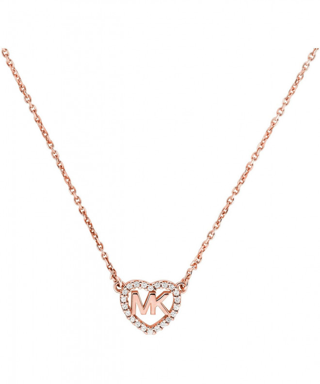 Michael Kors 14k Rose Gold-plated Sterling Silver Lock Necklace in Metallic  | Lyst