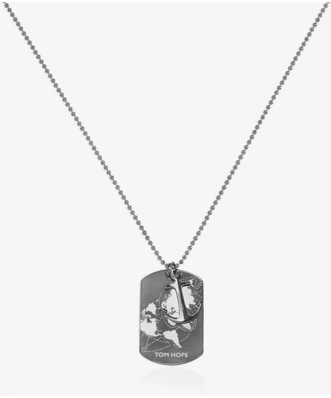 Tom Hope World Tag Silver Necklace TM0628