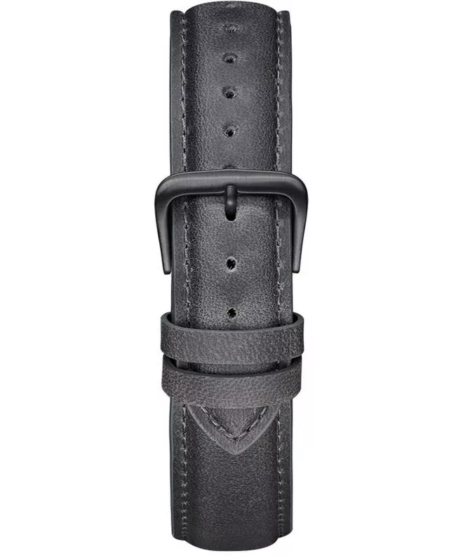 Meller Grey Black Leather 20 mm Strap NST-1GREY