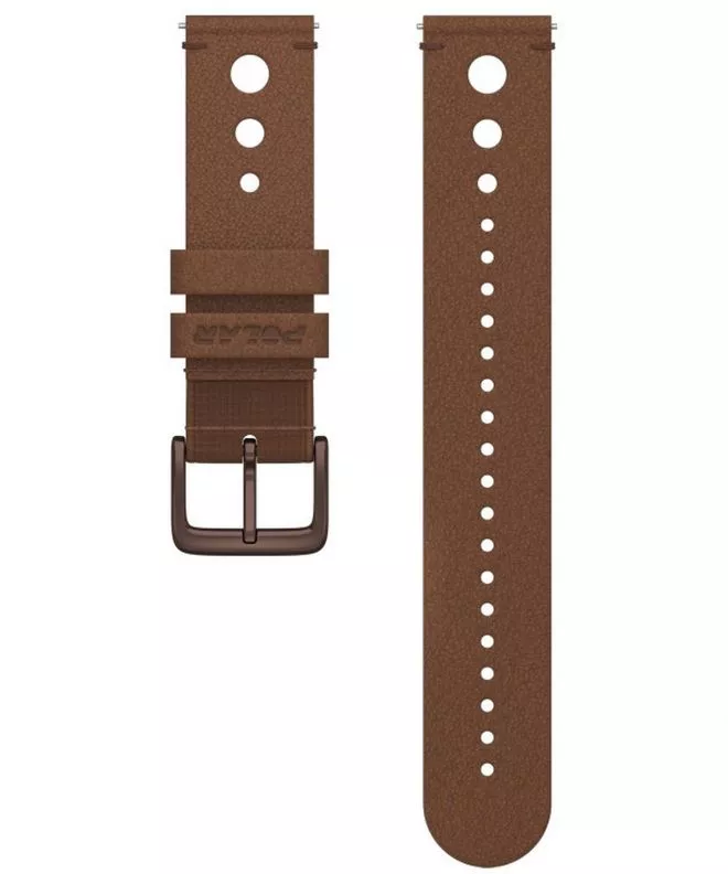 Polar Ignite Cognac Leather M-L 20 mm strap 725882063669