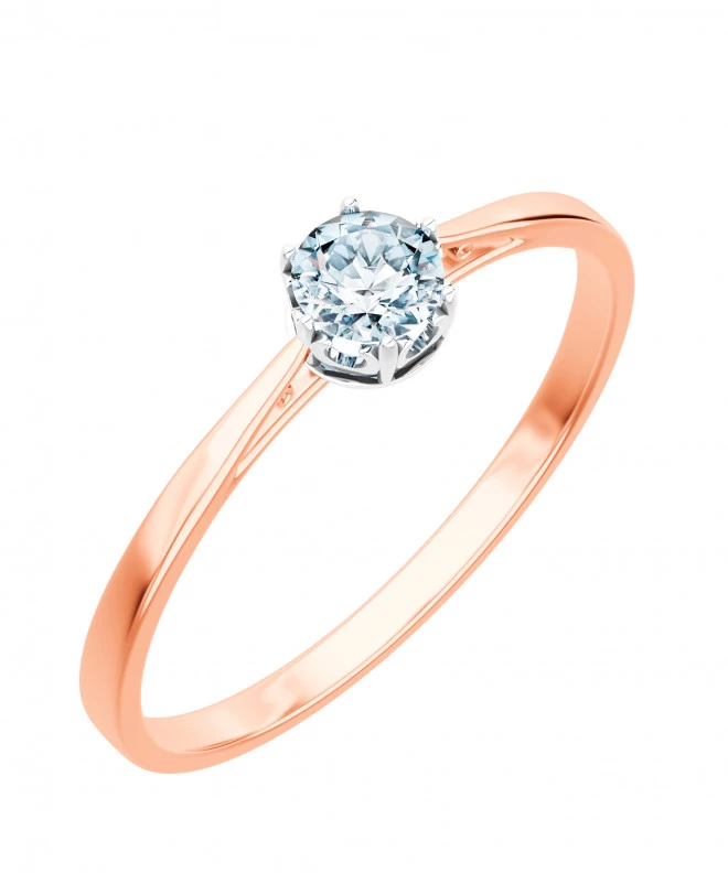 Bonore - Rose Gold 585 - Diamond 0,4 ct ring 102725