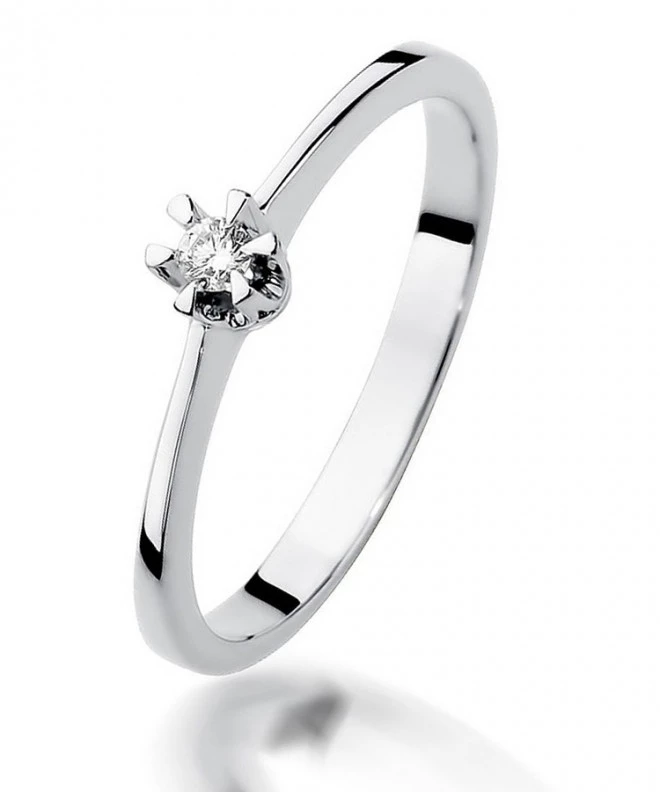 Bonore - White Gold 585 - Diamond 0,04 ct ring 106821