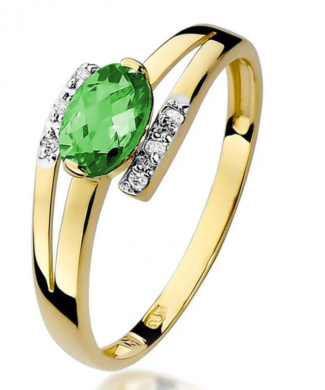 Bonore - Gold 585 - Emerald 0,4 ct ring 98525