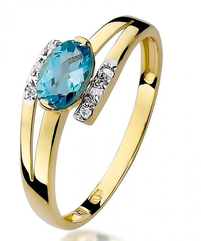 Bonore - Gold 585 - Topaz 0,5 ct ring 101686