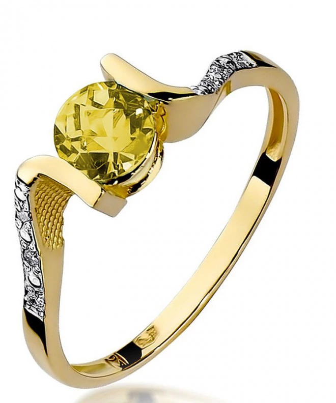 Bonore - Gold 585 - Citrine 0,5 ct ring 93377