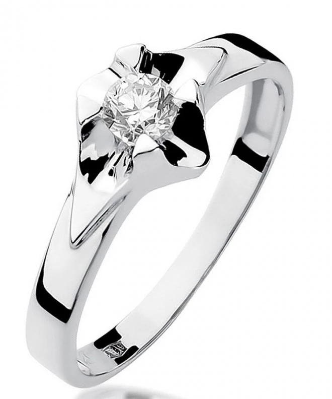 Bonore - White Gold 585 - Diamond 0,3 ct ring 115095