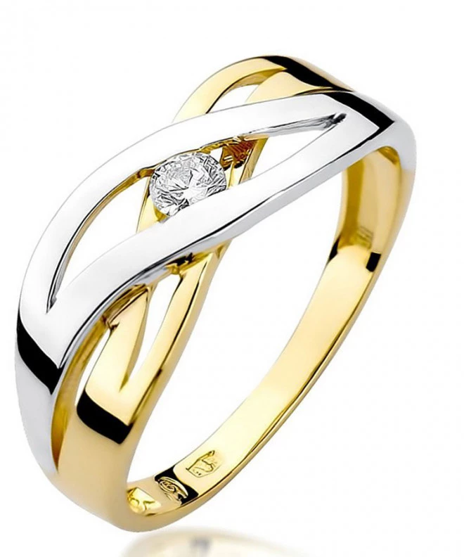 Bonore - Gold 585 - Diamond 0,1 ct ring 82094