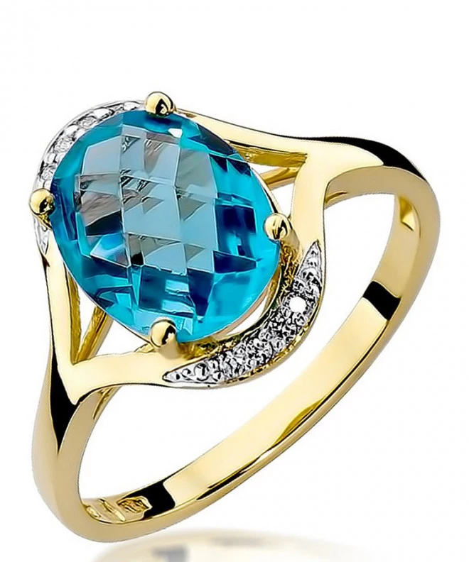 Bonore - Gold 585 - Topaz 3 ct ring 101689