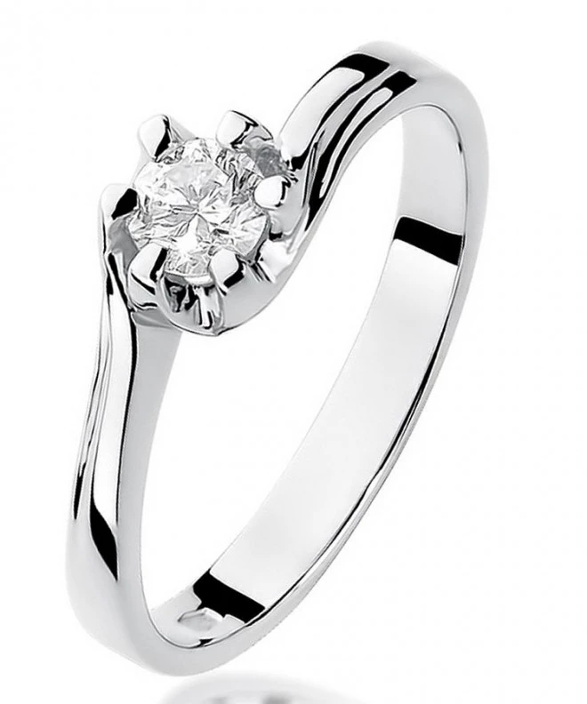 Bonore - White Gold 585 - Diamond 0,3 ct ring 115096