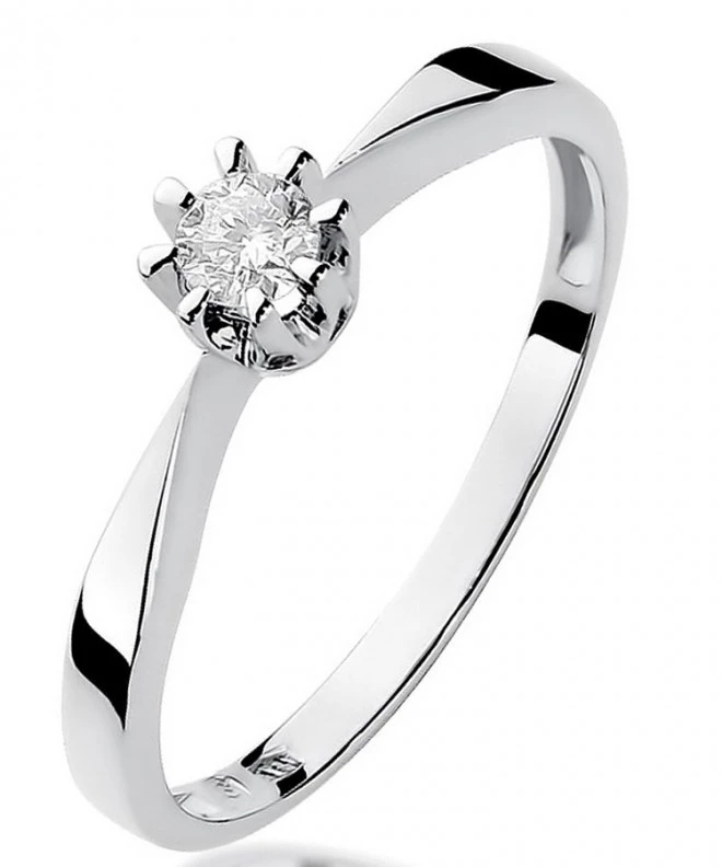 Bonore - White Gold 585 - Diamond 0,15 ct ring 110931