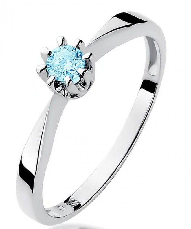Bonore - White Gold 585 - Topaz 0,25 ct ring 127609