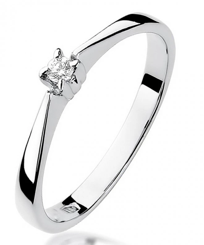 Bonore - White Gold 585 - Diamond 0,03 ct ring 106826