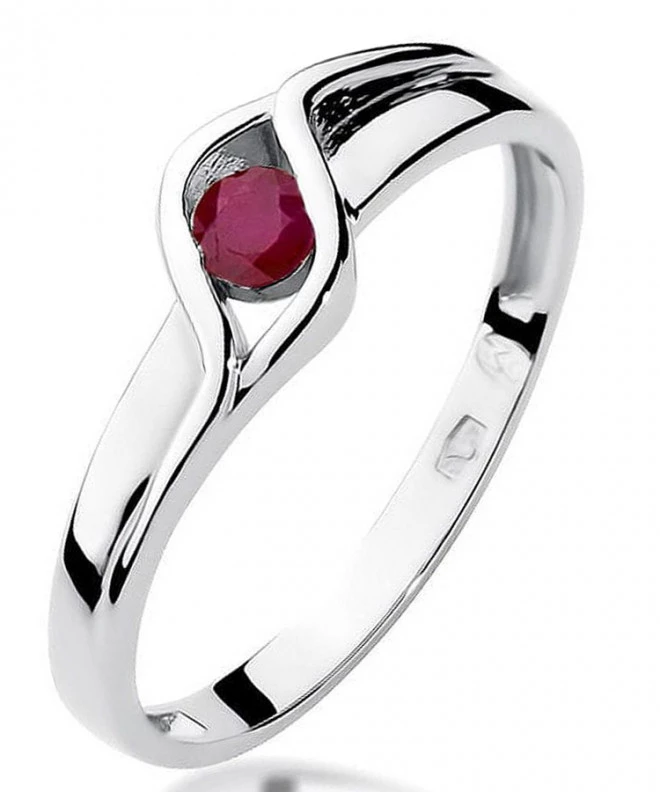 Bonore - White Gold 585 - Ruby 0,1 ct ring 121360