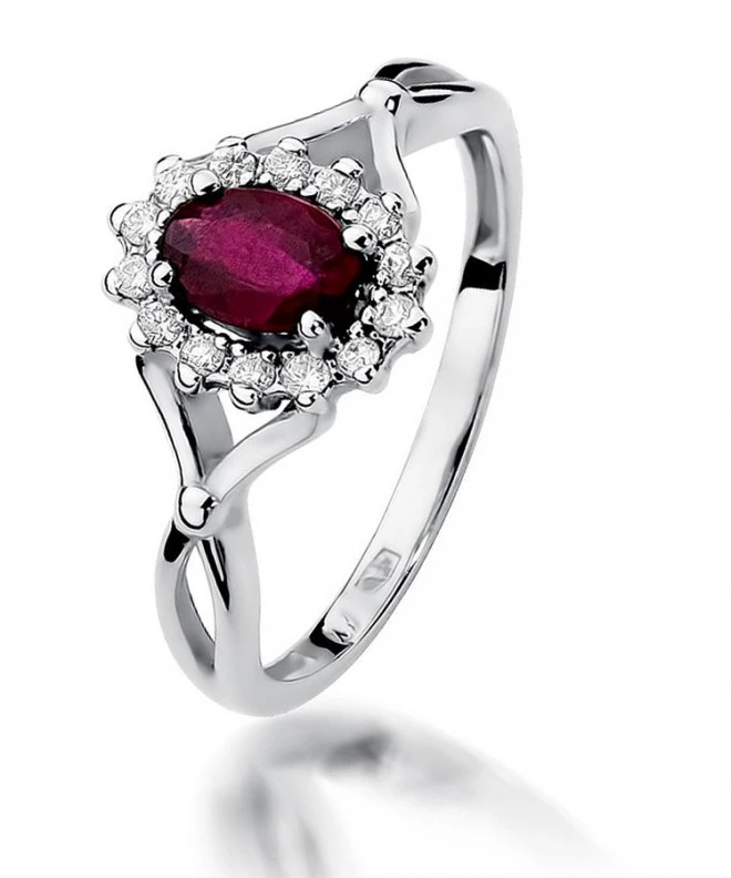 Bonore - White Gold 585 - Ruby 0,6 ct ring 121361