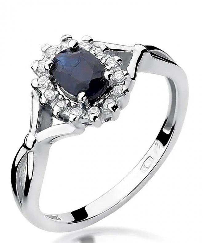 Bonore - White Gold 585 - Sapphire 0,7 ct ring 123404