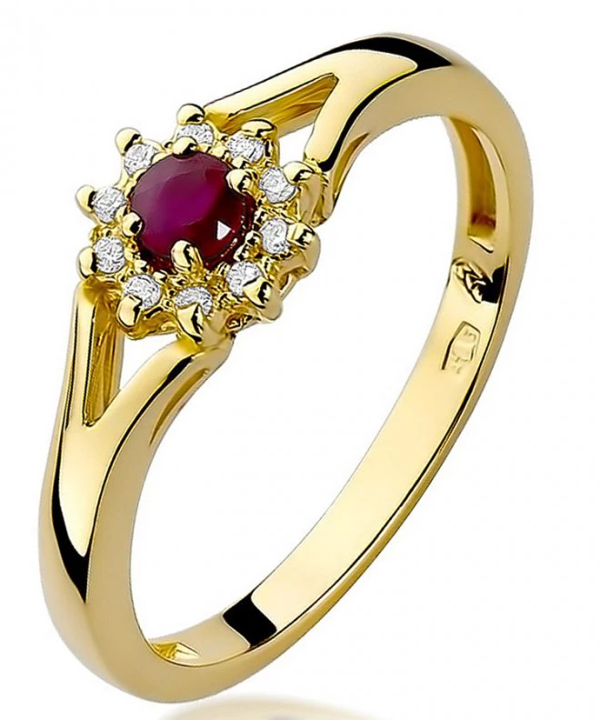 Bonore - Gold 585 - Ruby 0,15 ct ring 95439