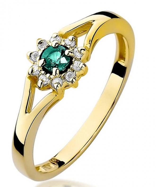 Bonore - Gold 585 - Emerald 0,1 ct ring 98528