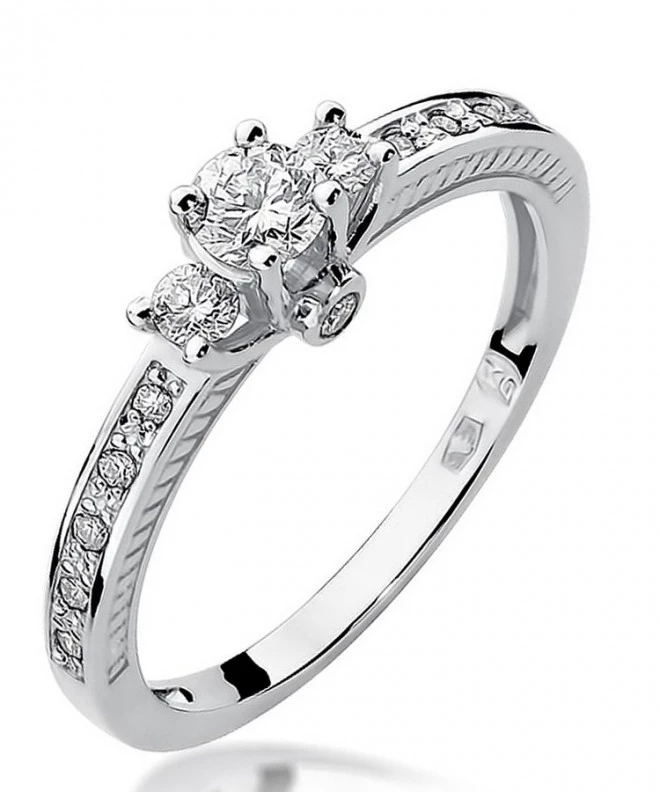 Bonore - White Gold 585 - Diamond 0,2 ct ring 116231