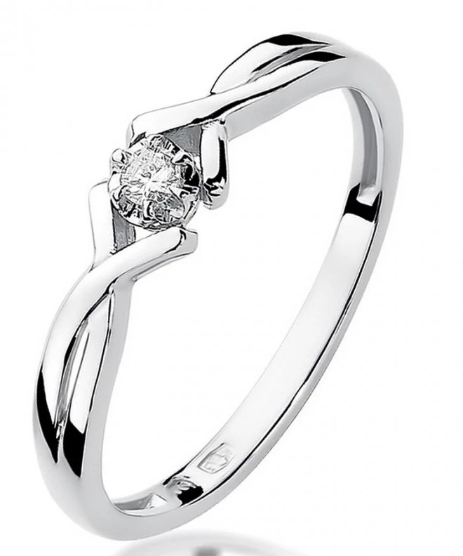 Bonore - White Gold 585 - Diamond 0,04 ct ring 106833