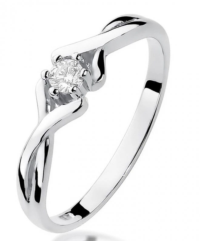 Bonore - White Gold 585 - Diamond 0,1 ct ring 108866