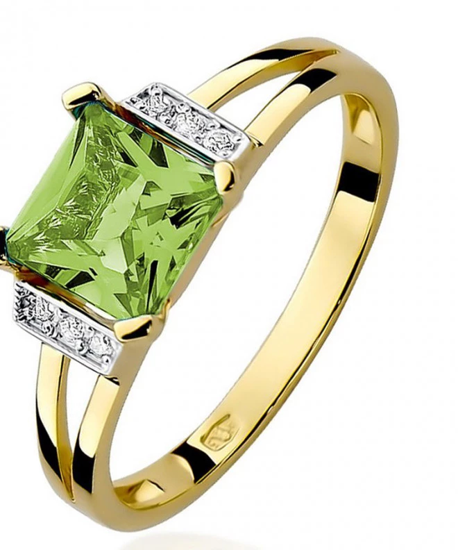 Bonore - Gold 585 - Olivine 1,1 ct ring 94410