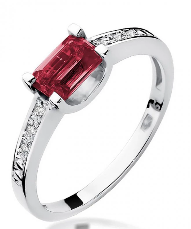 Bonore - White Gold 585 - Ruby 0,8 ct ring 121358