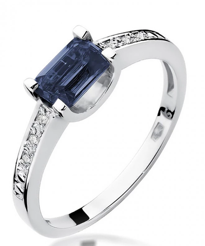 Bonore - White Gold 585 - Sapphire 0,6 ct ring 123402