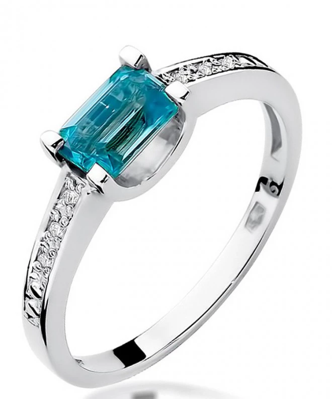 Bonore - White Gold 585 - Topaz 0,65 ct ring 127603