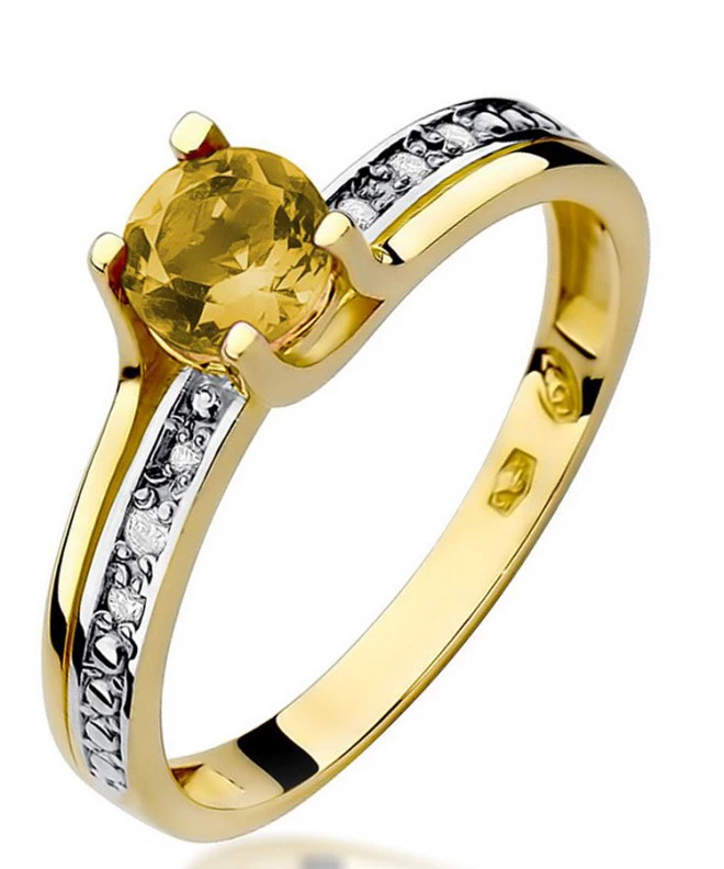 Bonore - Gold 585 - Citrine 0,5 ct ring 93376