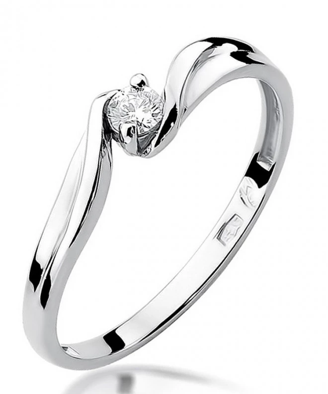 Bonore - White Gold 585 - Diamond 0,08 ct ring 108876