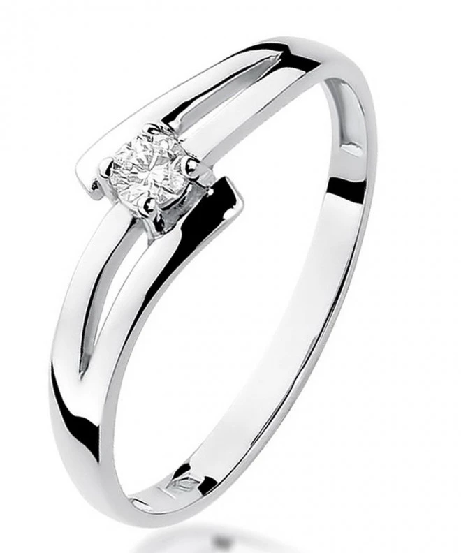 Bonore - White Gold 585 - Diamond 0,1 ct ring 108875