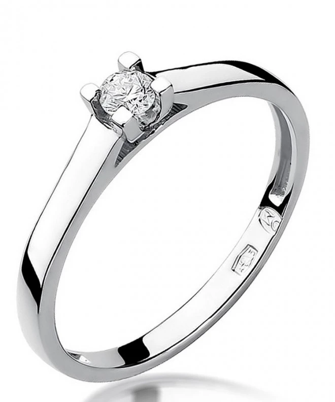 Bonore - White Gold 585 - Diamond 0,08 ct ring 108879