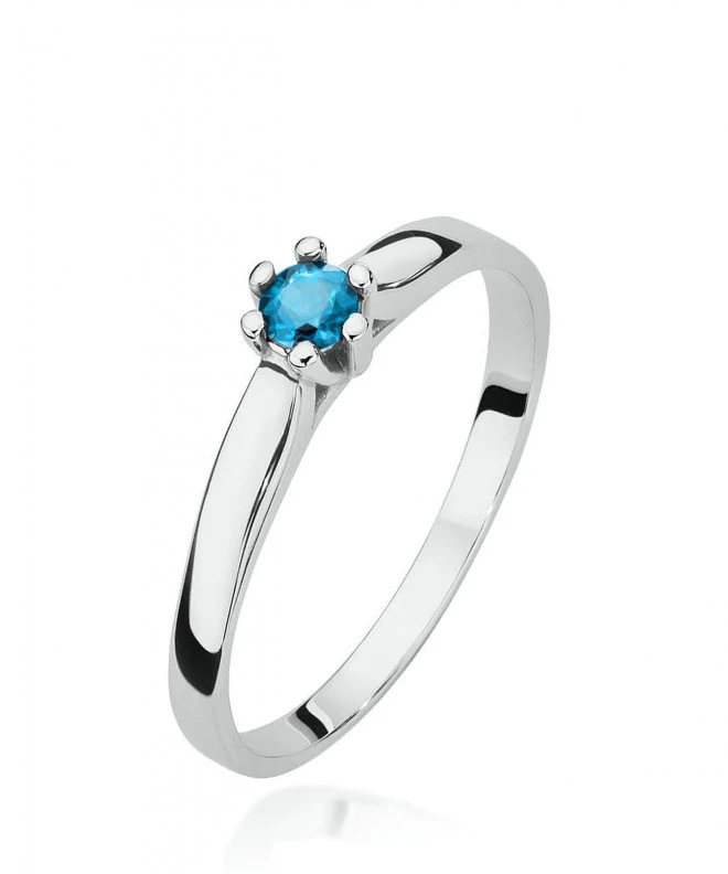 Bonore - White Gold 585 - Topaz 0,15 ct ring 127611