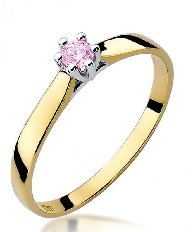 Bonore - Gold 585 - Pink Topaz 0,15 ct ring 101691