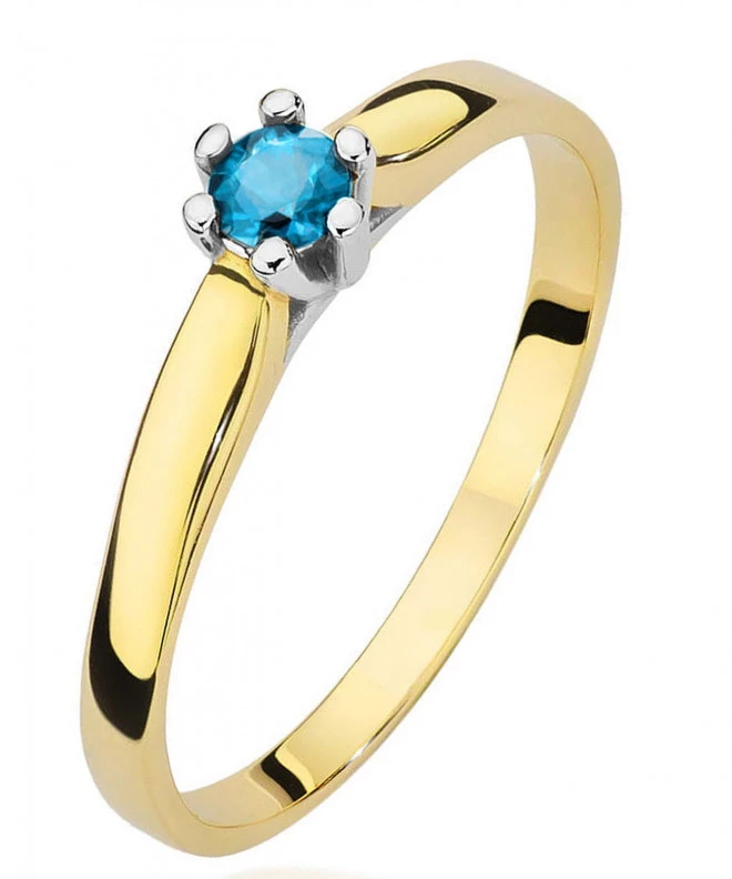 Bonore - Gold 585 - Topaz 0,15 ct ring 101692