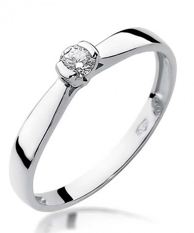 Bonore - White Gold 585 - Diamond 0,1 ct ring 108885