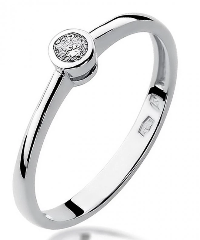 Bonore - White Gold 585 - Diamond 0,08 ct ring 108886